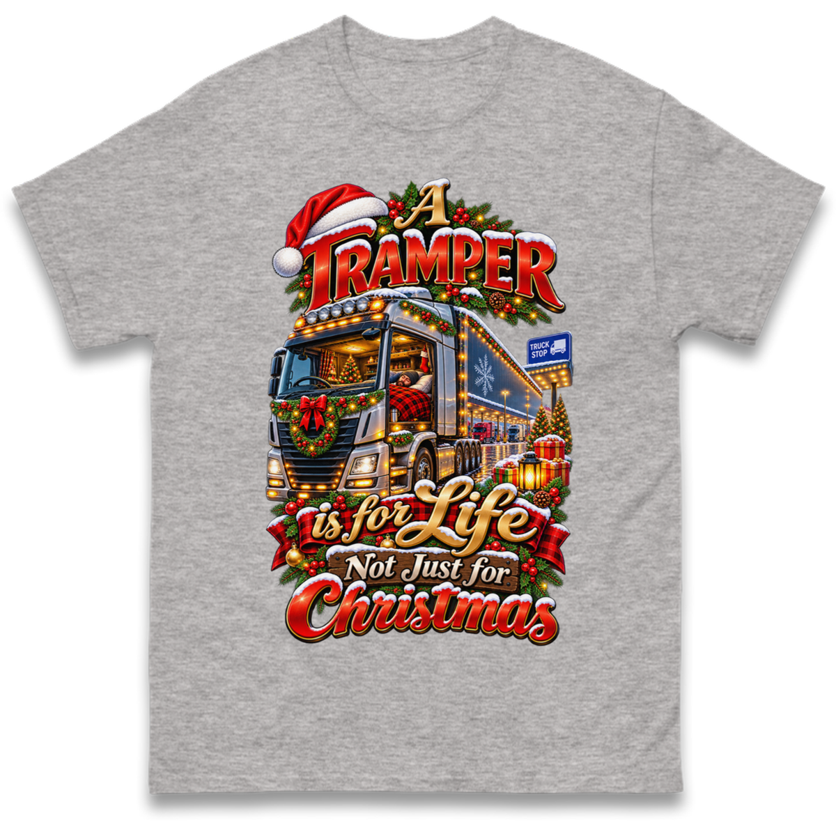 Trucker Christmas T-Shirt