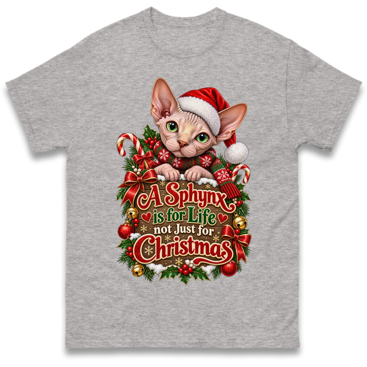 Sphynx Cat Christmas T-Shirt