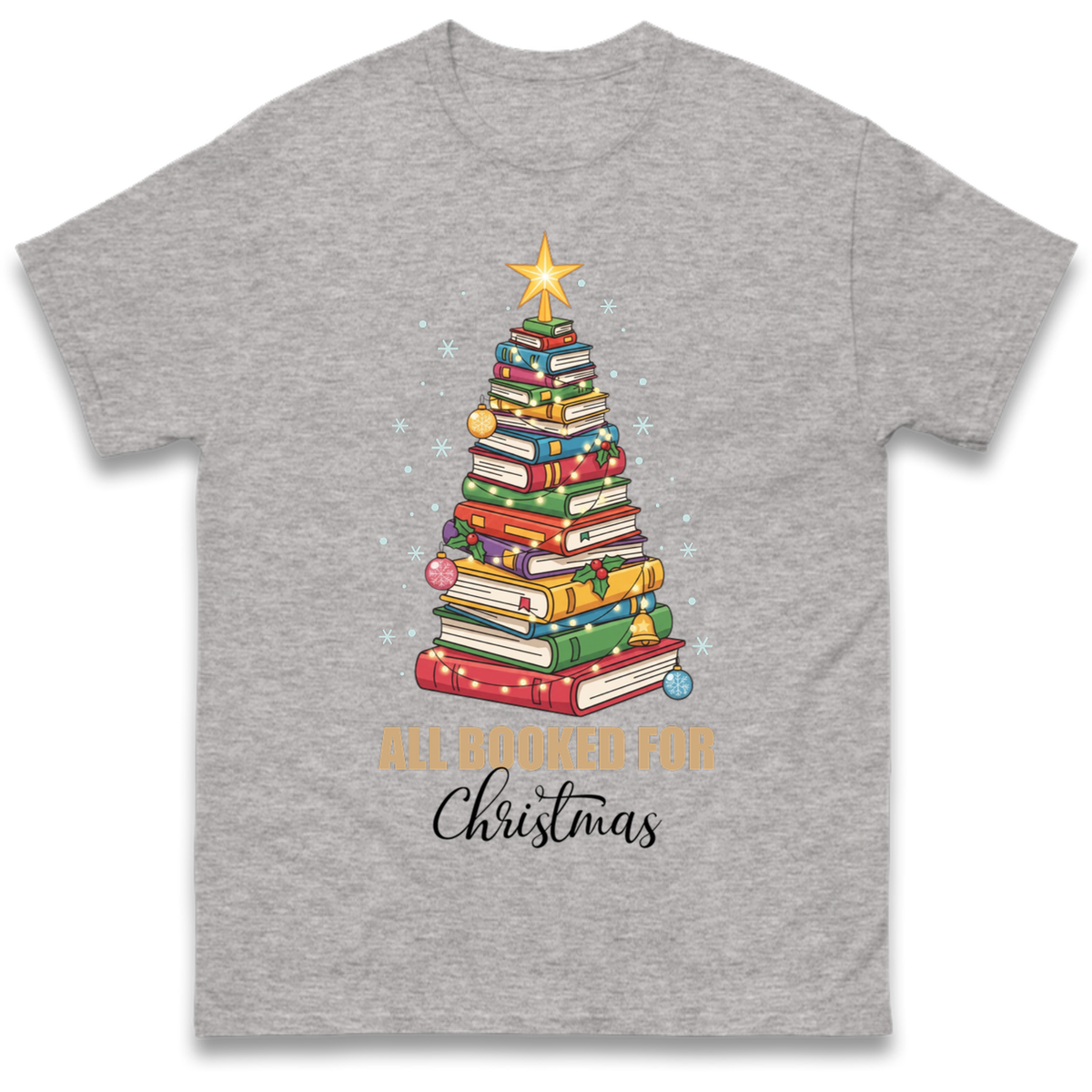 Book Tree Christmas T-Shirt