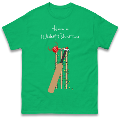 Cricket Bat Graphic Christmas T-Shirt