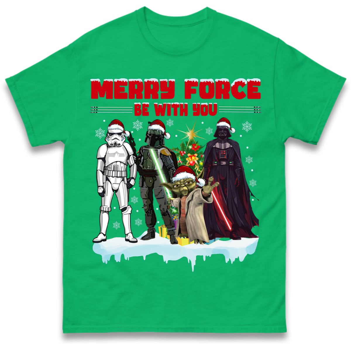 Merry Force Be With You Christmas T-Shirt