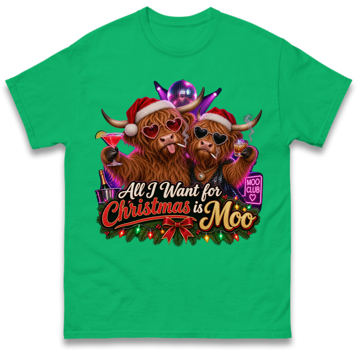 Highland Cow Christmas T-Shirt