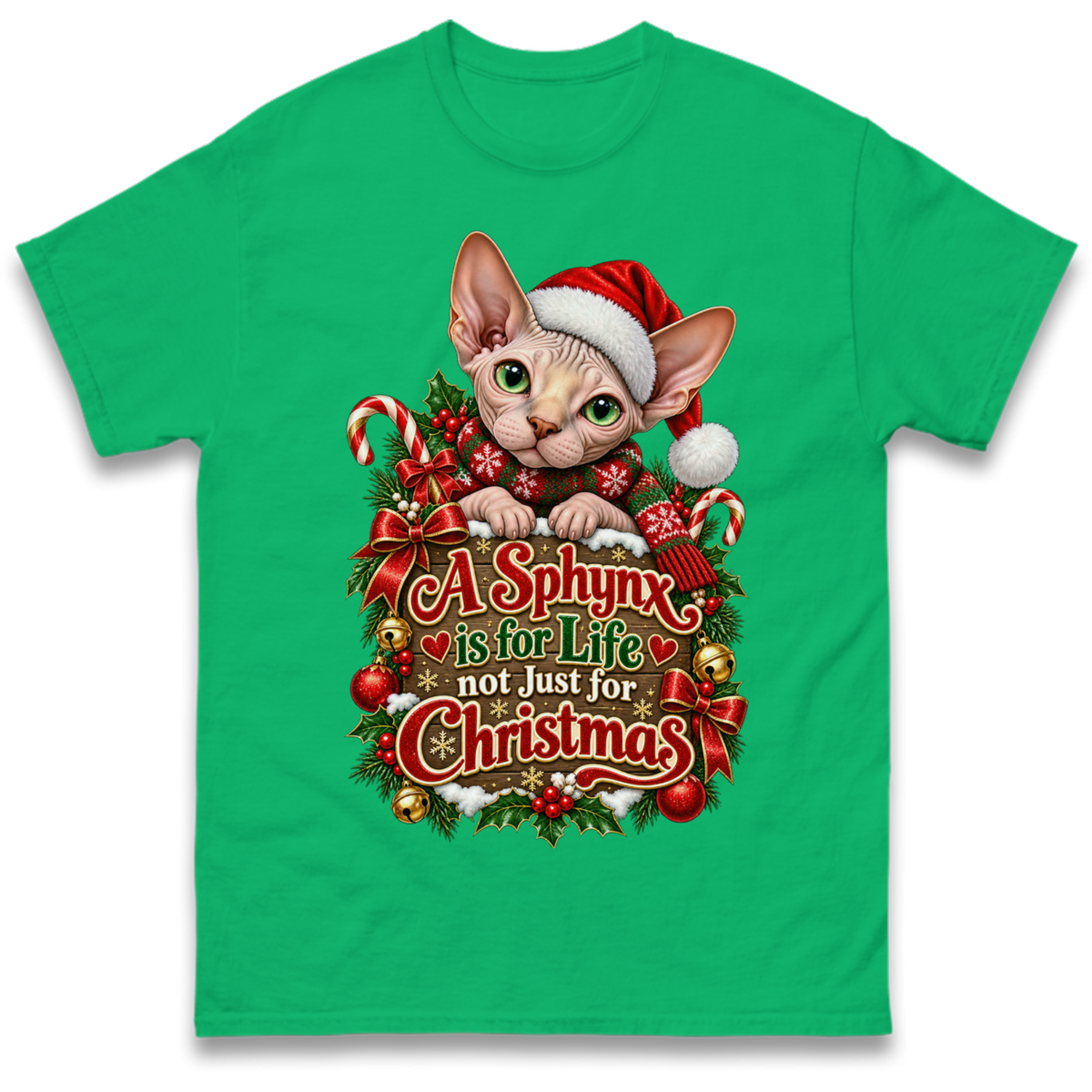 Sphynx Cat Christmas T-Shirt