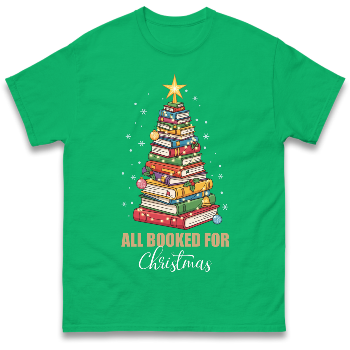 Book Tree Christmas T-Shirt