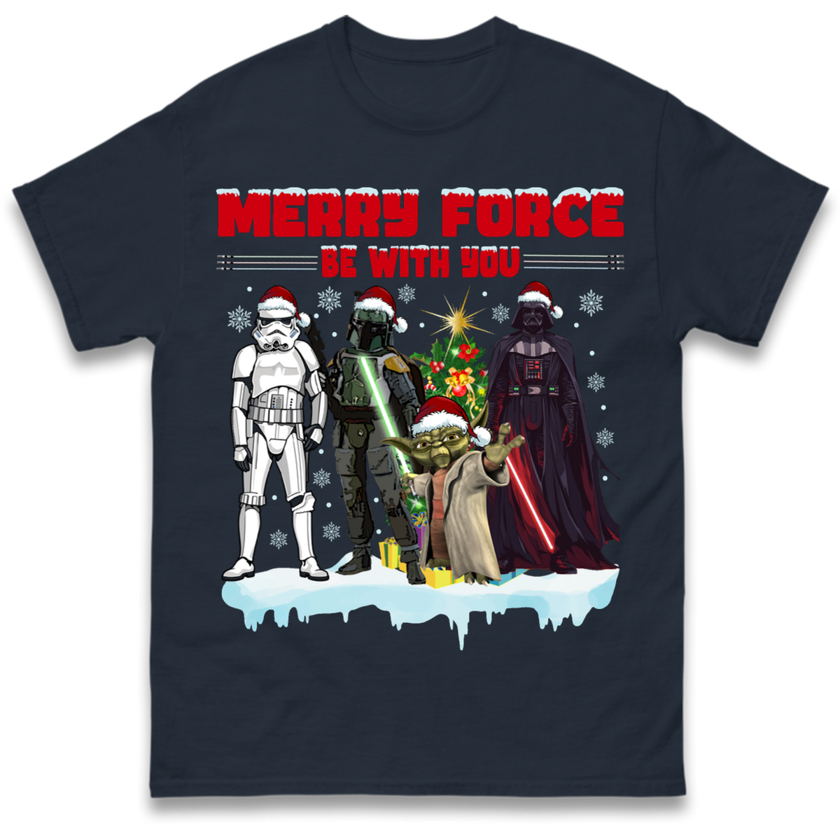 Merry Force Be With You Christmas T-Shirt