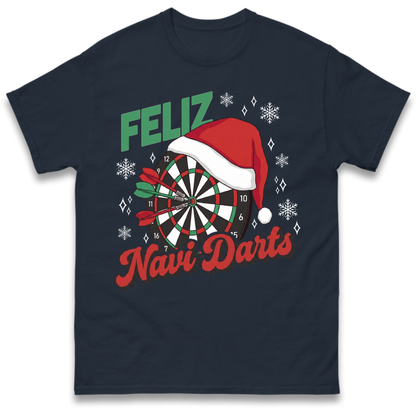 Feliz Navidarts Adult T-Shirt - Christmas Darts Gift