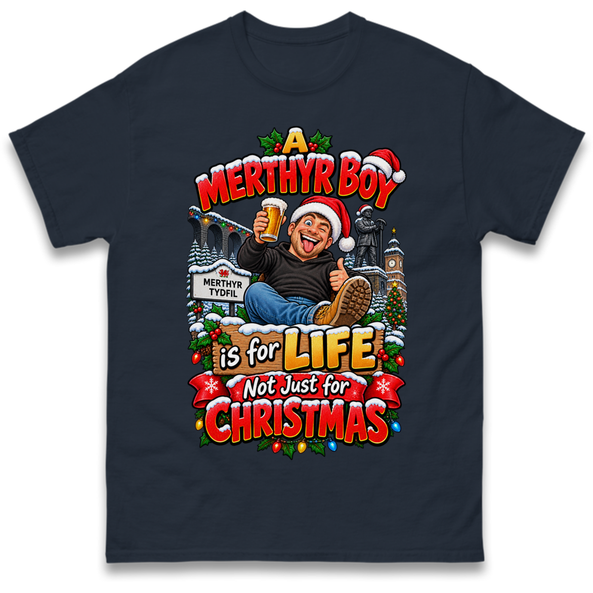 Merthyr Boy Christmas T-Shirt