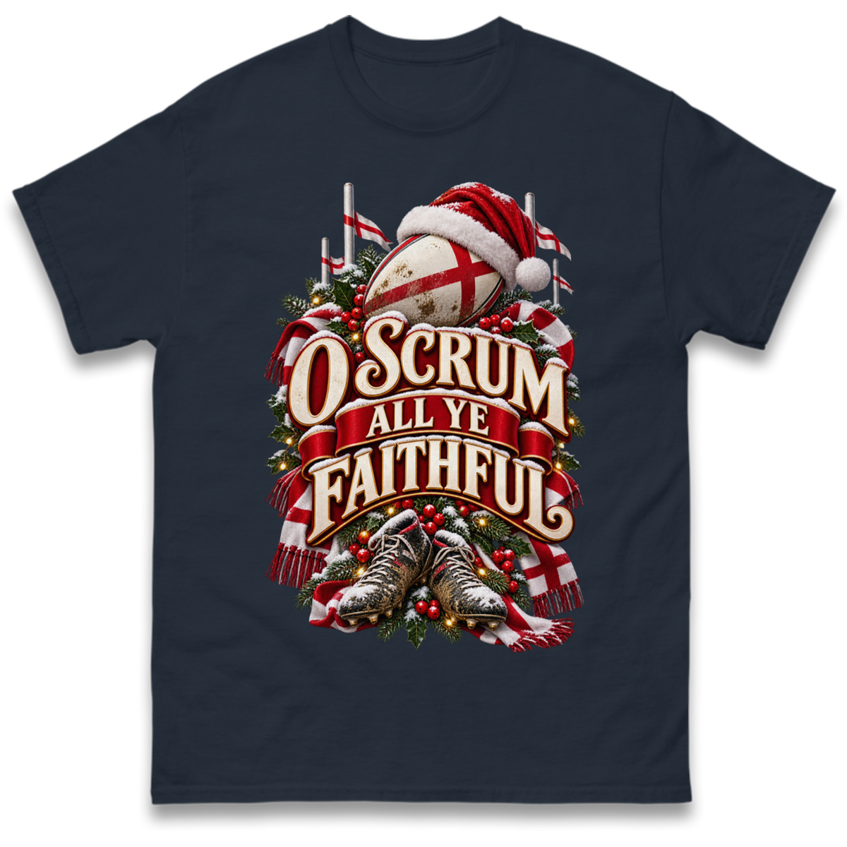 England Rugby Christmas T-Shirt