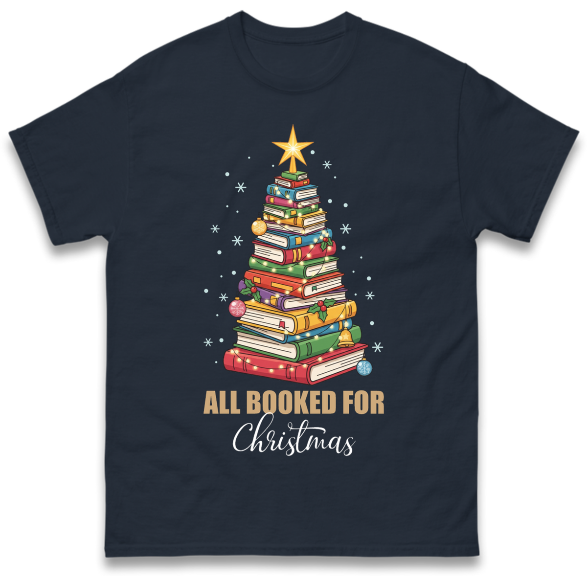 Book Tree Christmas T-Shirt
