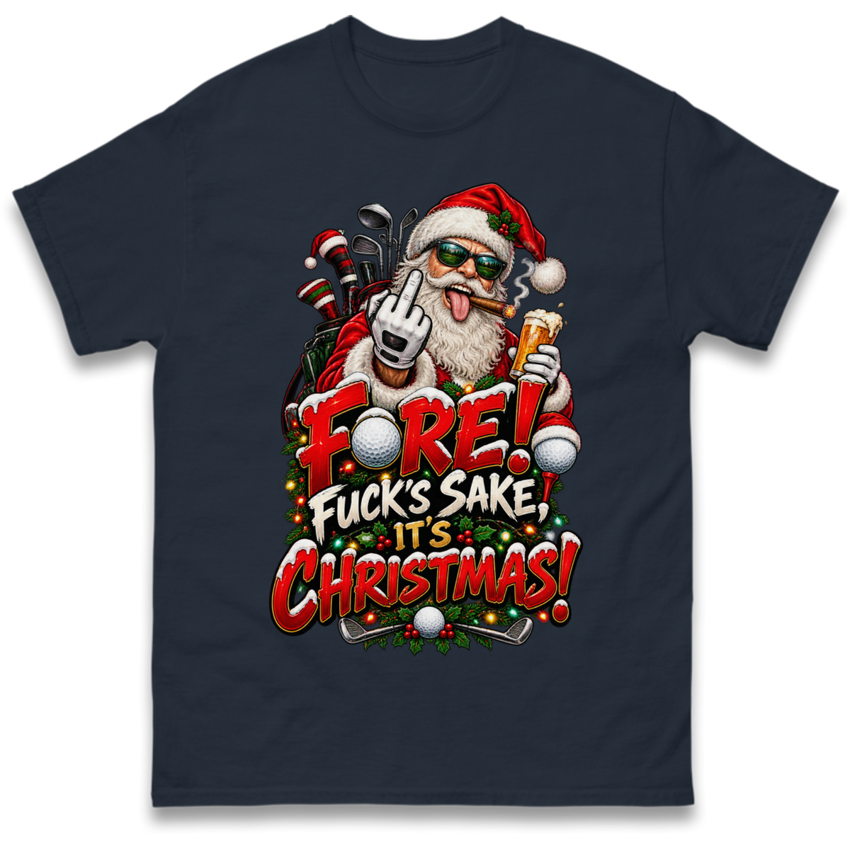 Rude Golf Christmas T-Shirt