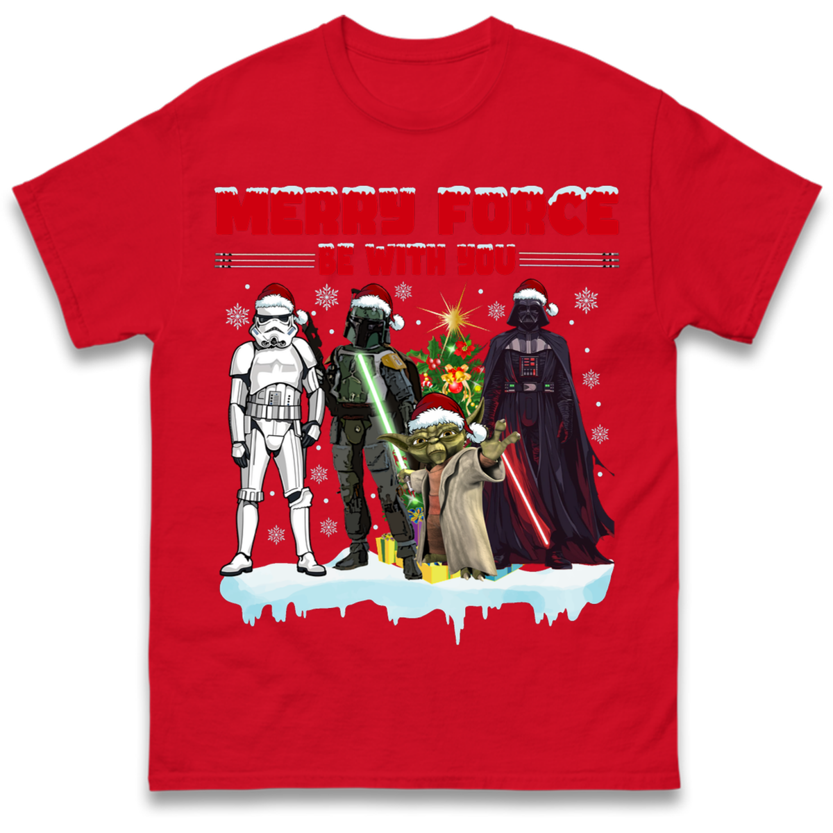 Merry Force Be With You Christmas T-Shirt