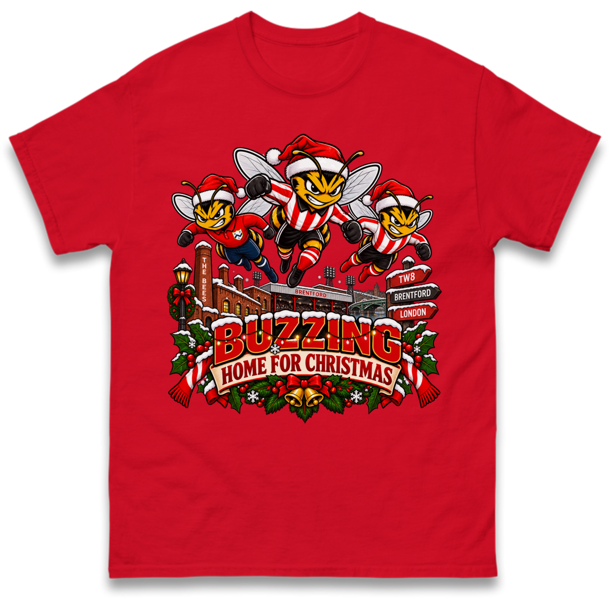Brentford Football Christmas T-Shirt