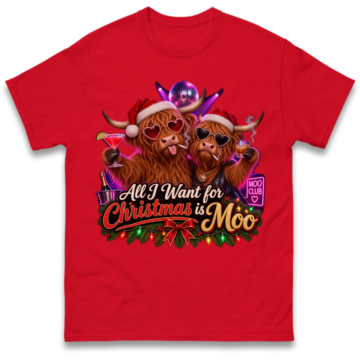 Highland Cow Christmas T-Shirt