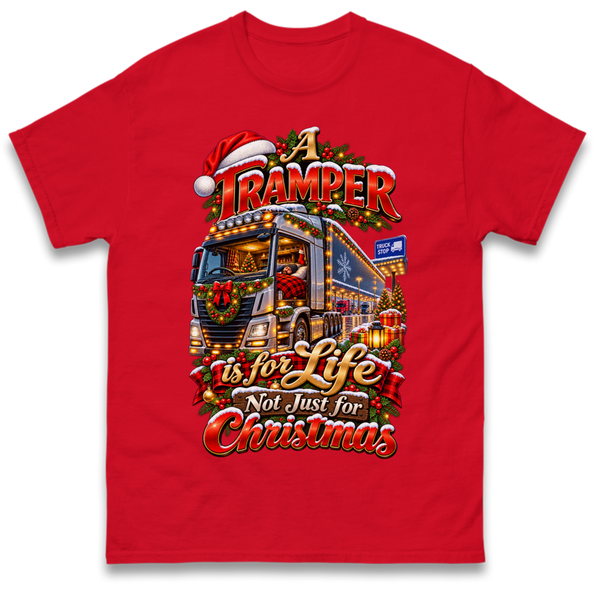Trucker Christmas T-Shirt