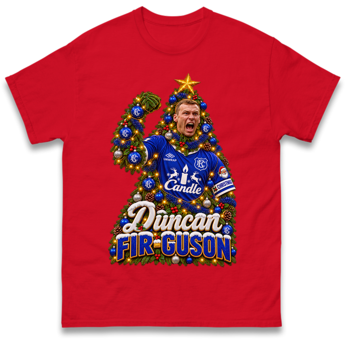 Duncan Ferguson Everton Christmas T-Shirt