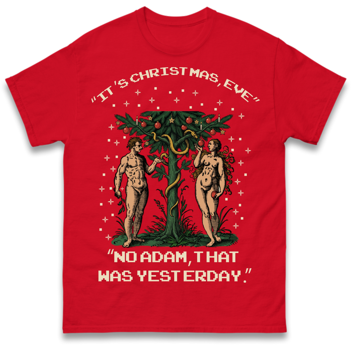 Adam & Eve Christmas Jumper T-Shirt
