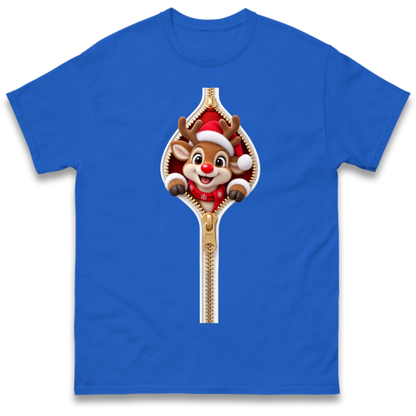 Reindeer Zip Christmas T-Shirt