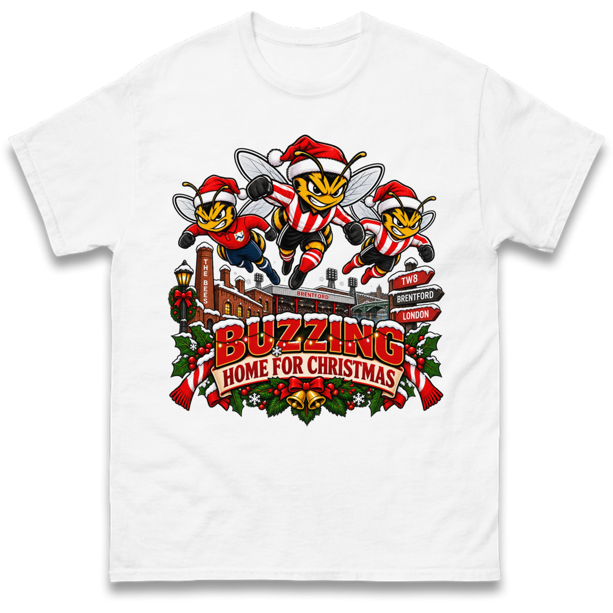 Brentford Football Christmas T-Shirt