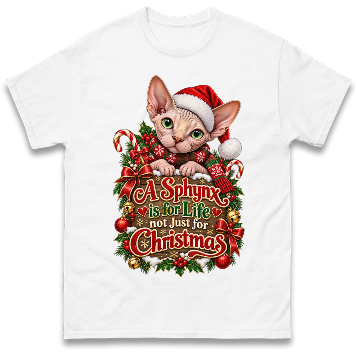 Sphynx Cat Christmas T-Shirt