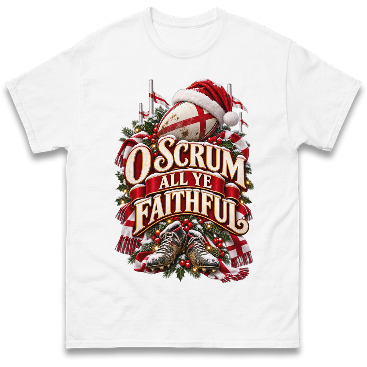England Rugby Christmas T-Shirt