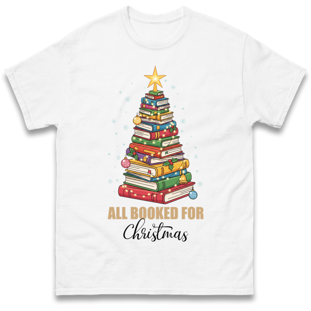 Book Tree Christmas T-Shirt