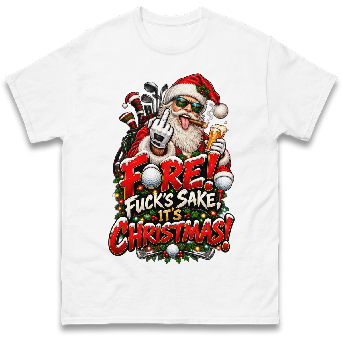 Rude Golf Christmas T-Shirt