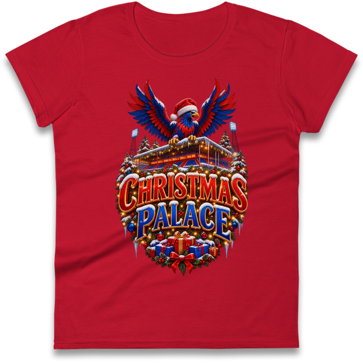 Crystal Palace Football Christmas Ladies T-Shirt