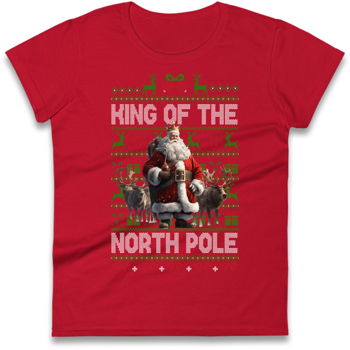 King Santa Christmas Ladies T-Shirt