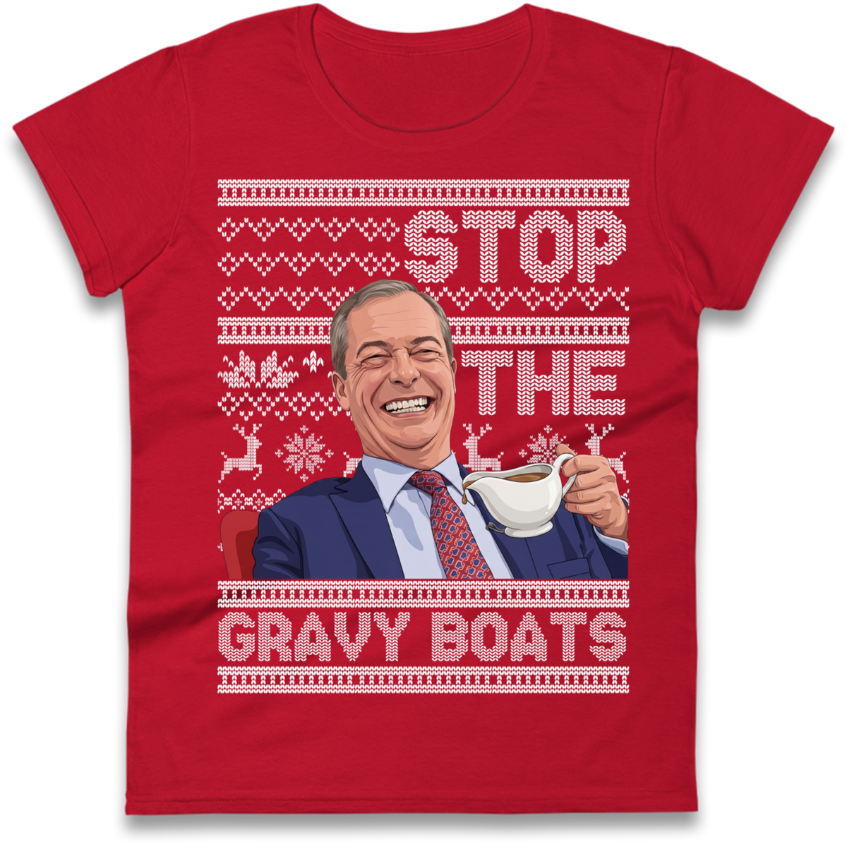 Satirical Festive Top Ladies T-Shirt
