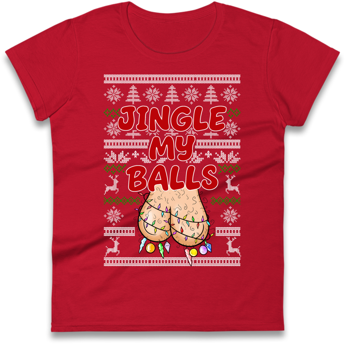Jingle Balls Ladies T-Shirt