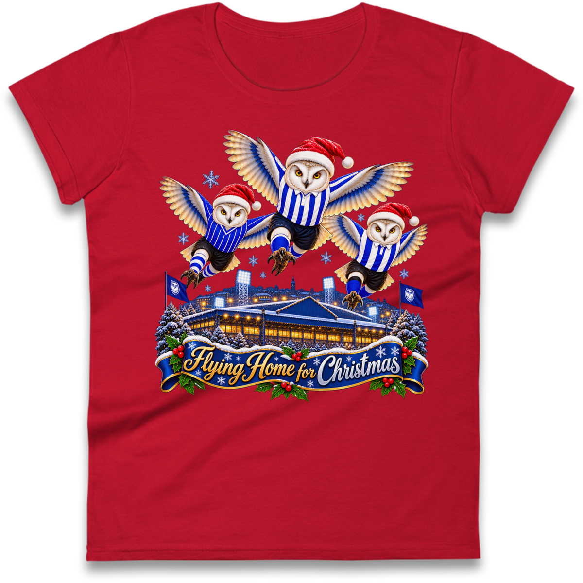 Sheff Wed Christmas Ladies T-Shirt