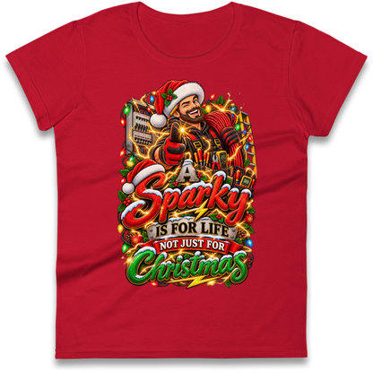 Sparky Christmas Ladies T-Shirt