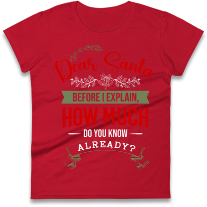 naughty christmas outfit Ladies T-Shirt