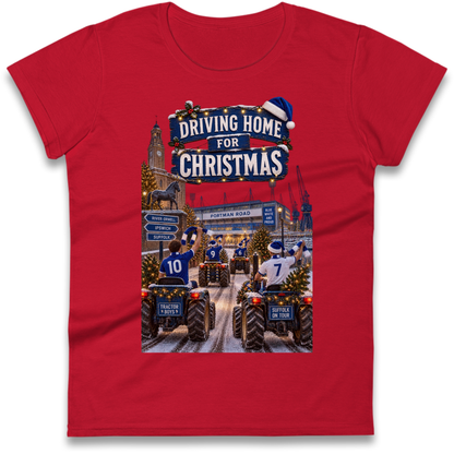 Ipswich Town Christmas Ladies T-Shirt