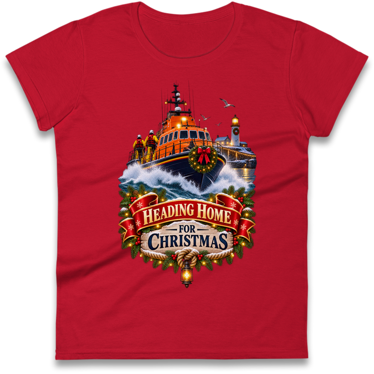 RNLI Christmas Ladies T-Shirt