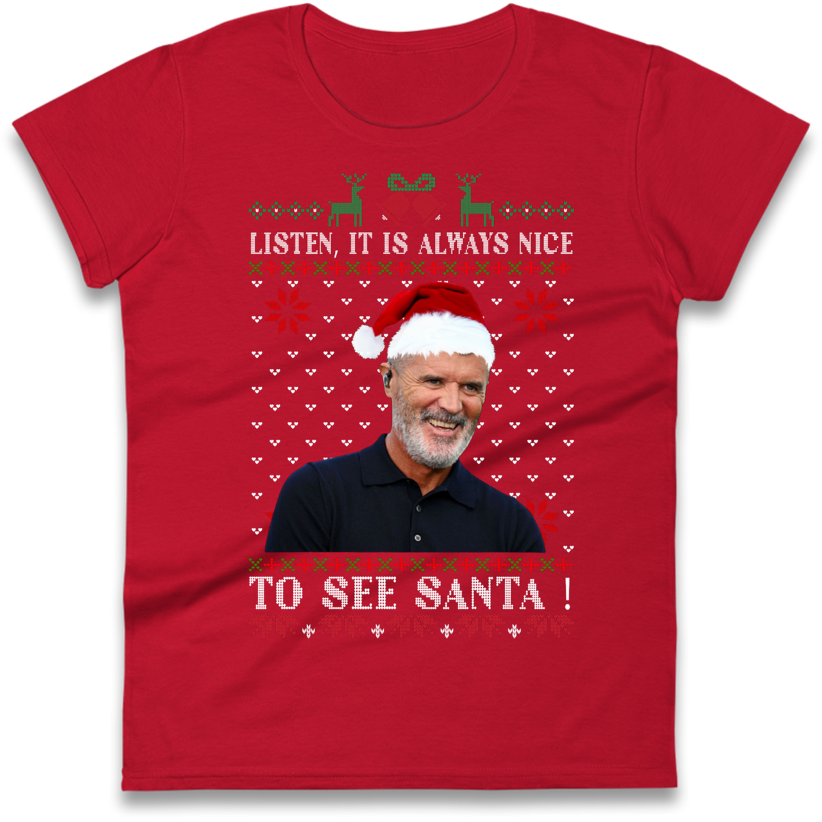 Roy Keane Christmas Ladies T-Shirt