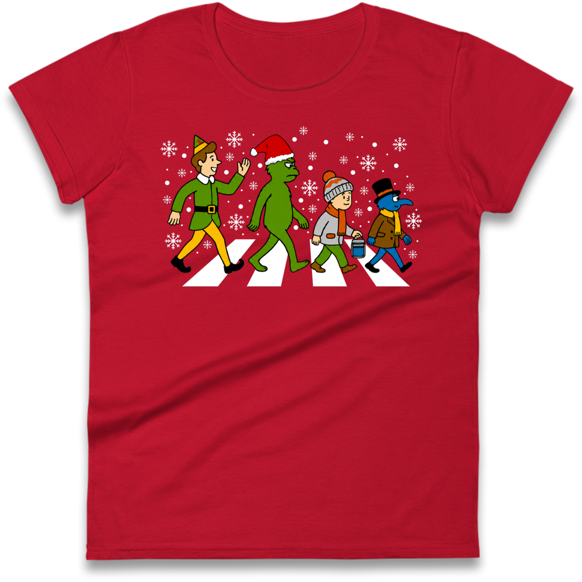 Abbey Road Walk Christmas jumper Ladies T-Shirt