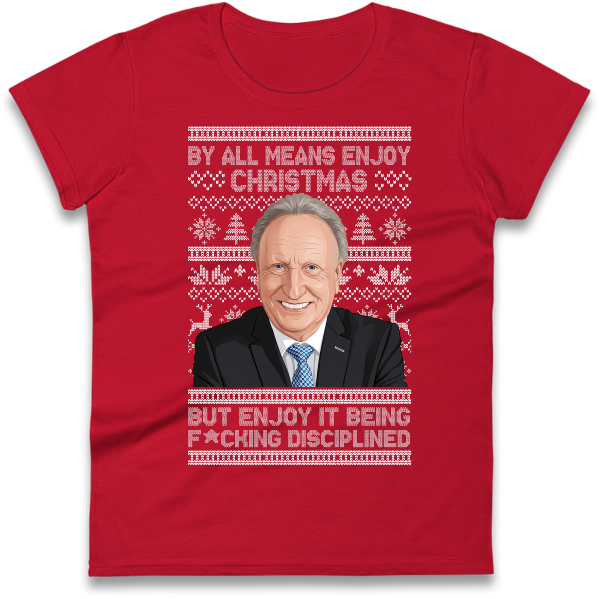 Neil Warnock Christmas Ladies T-Shirt