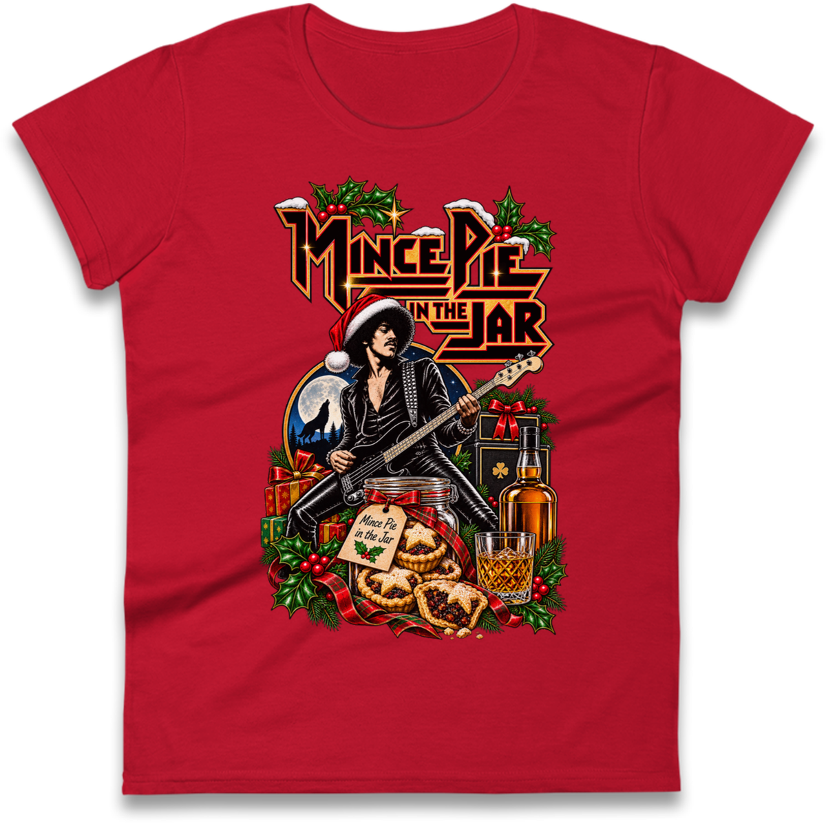 Thin Lizzy Christmas Ladies T-Shirt