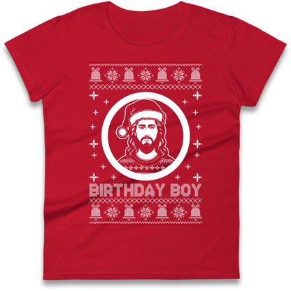 Jesus Birthday Christmas Ladies T-Shirt