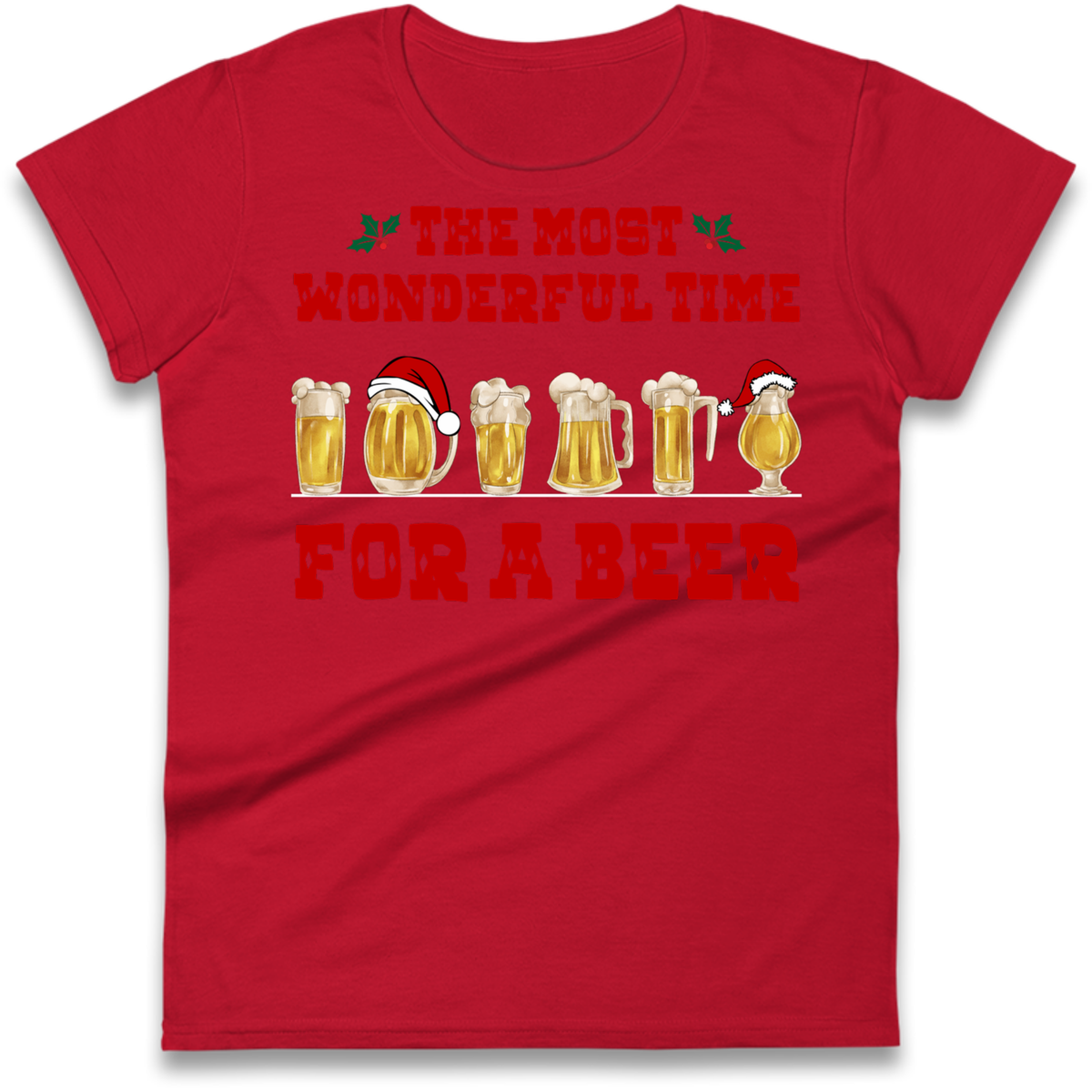Festive Pint Graphic Ladies T-Shirt