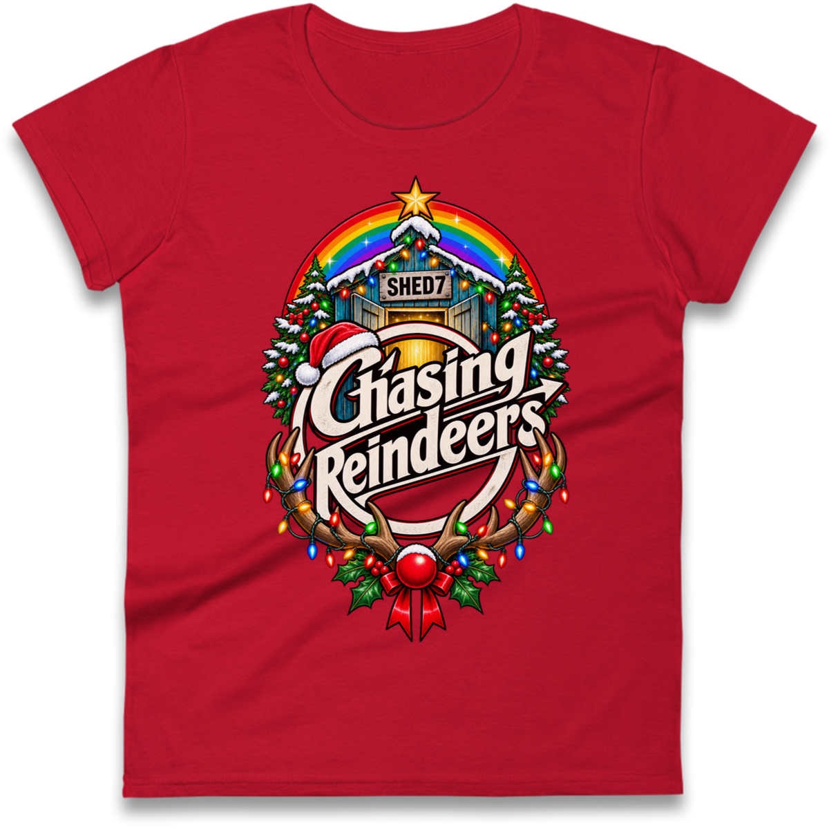 Shed Seven Christmas Ladies T-Shirt