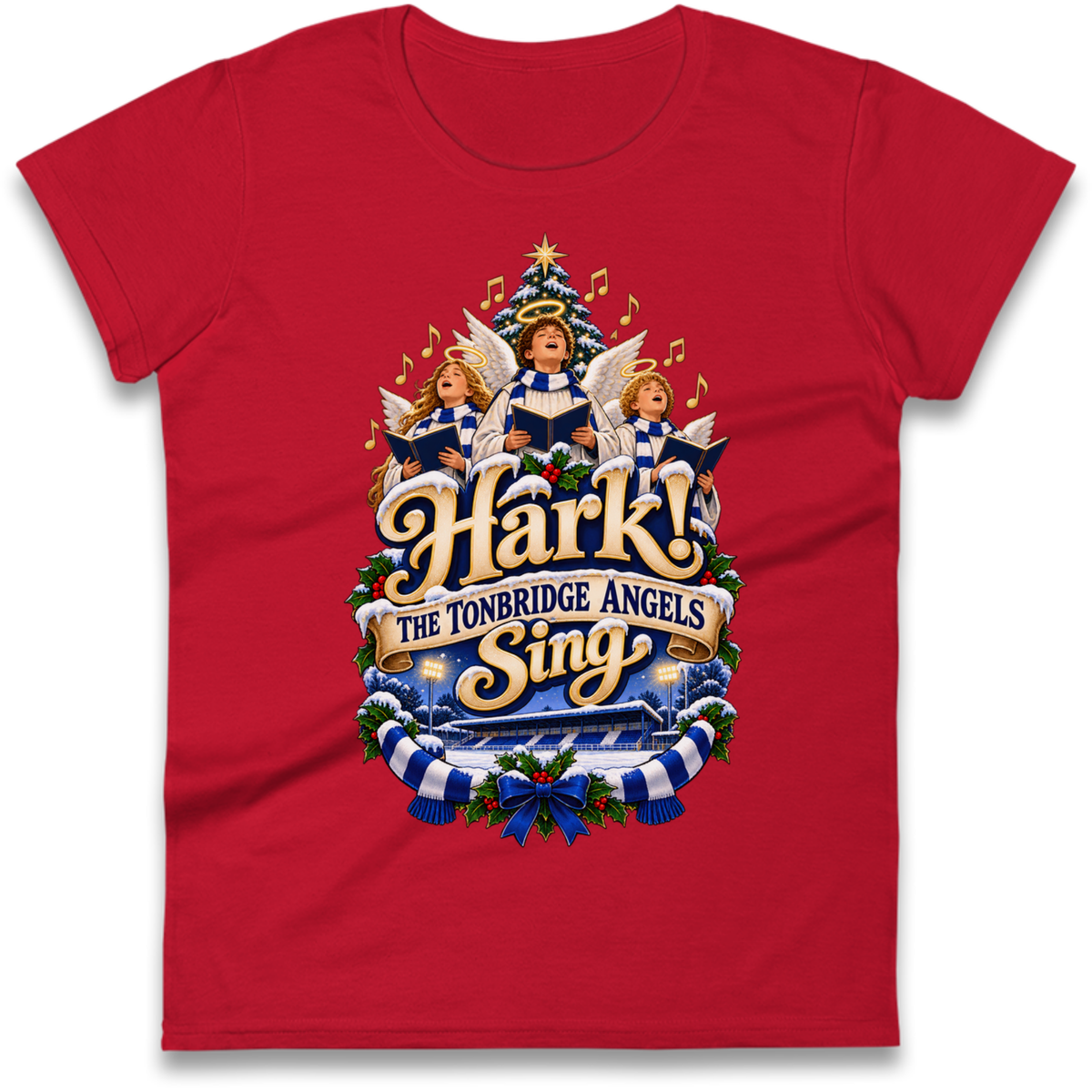 Tonbridge Angels Christmas Ladies T-Shirt