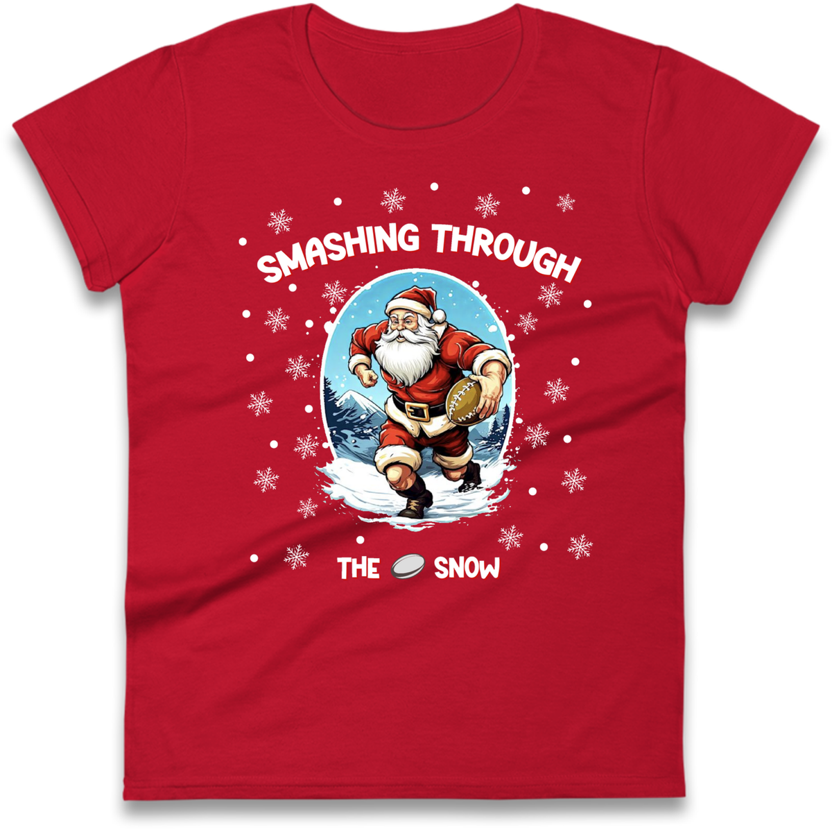 Rugby Santa Clothing Ladies T-Shirt