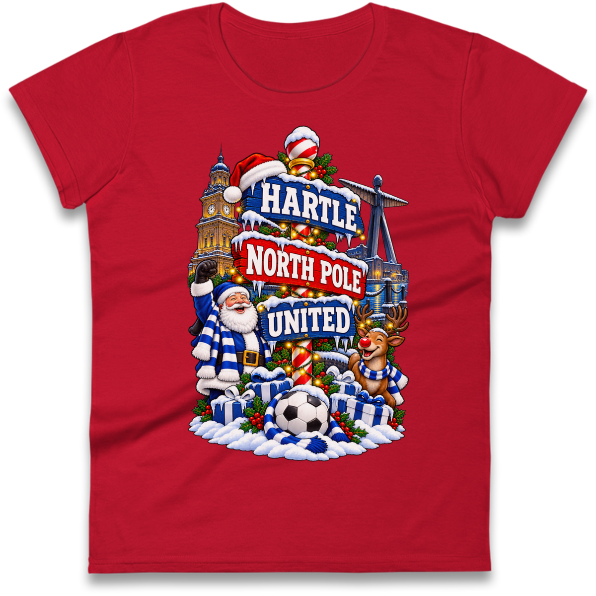 Hartlepool Christmas Ladies T-Shirt