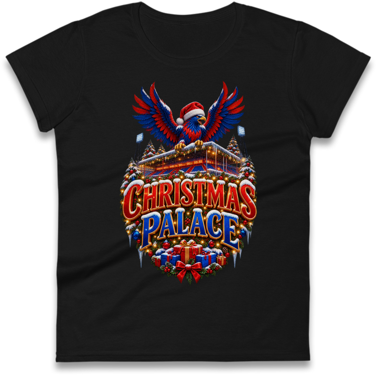 Crystal Palace Football Christmas Ladies T-Shirt