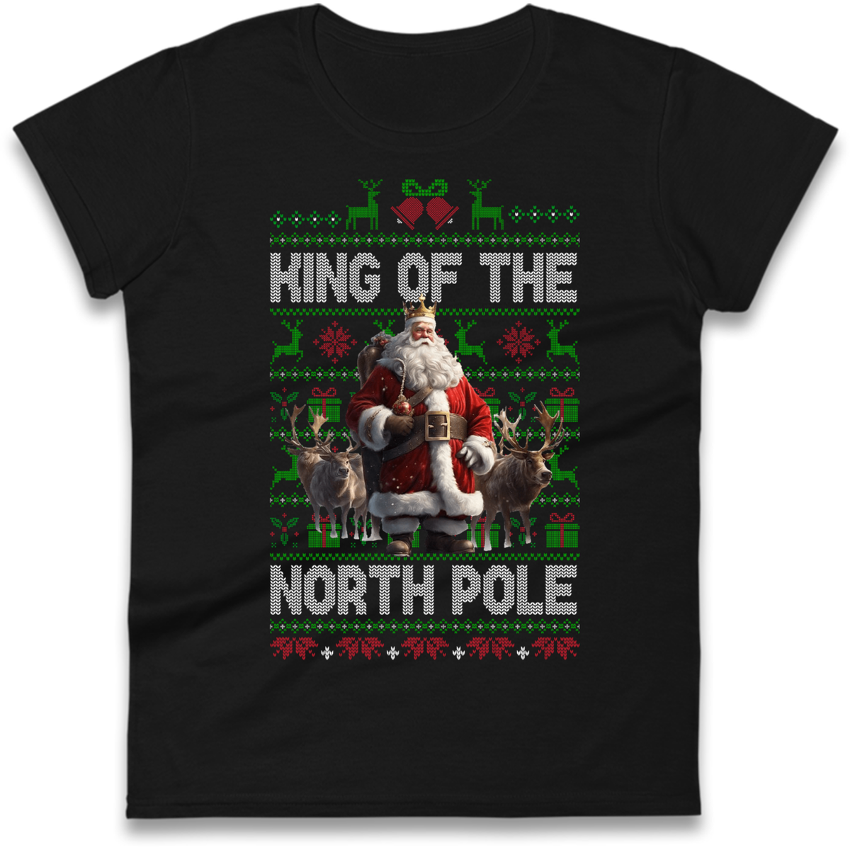 King Santa Christmas Ladies T-Shirt