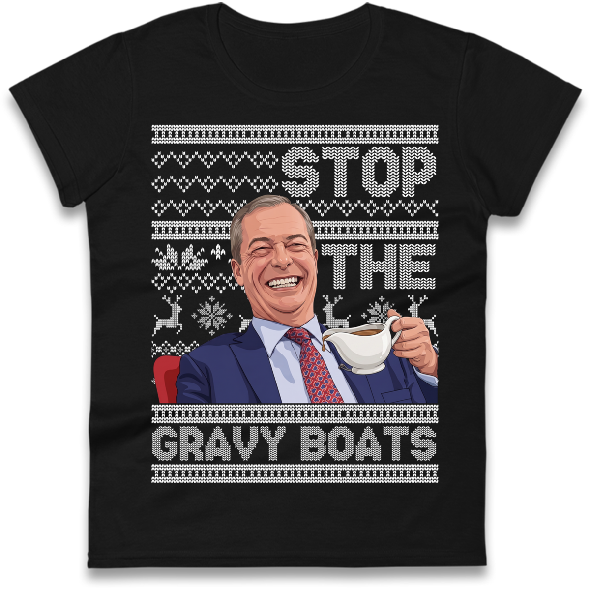 Satirical Festive Top Ladies T-Shirt