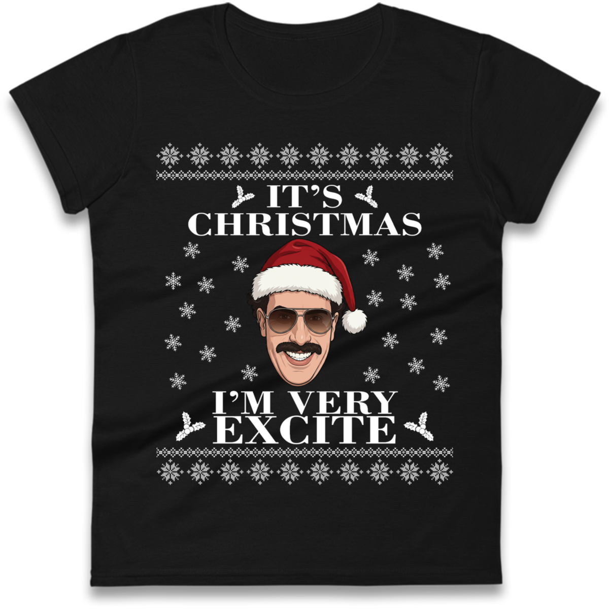 I Very Excite Christmas Ladies T-Shirt