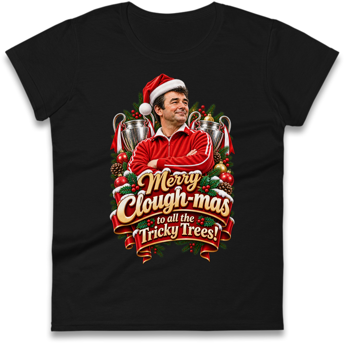 Nottm Forest Football Christmas Ladies T-Shirt